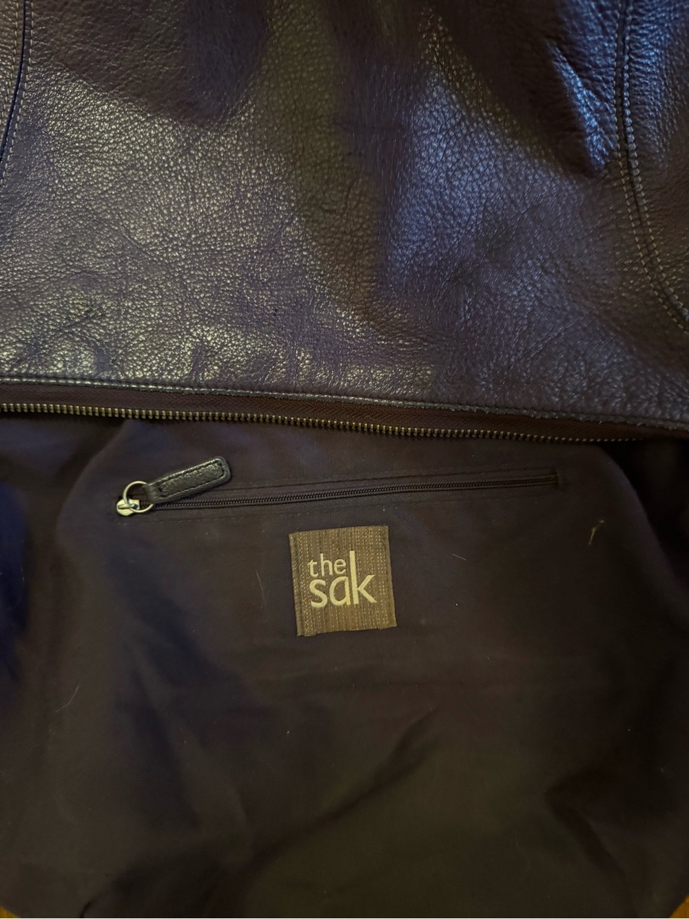 The Sak Deep Plum Leather Hobo Shoulder Bag - Picture 3 of 5